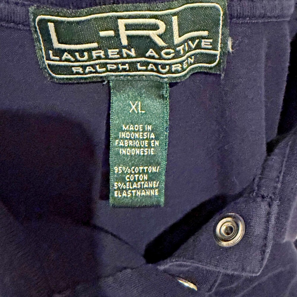 Lauren Ralph Lauren Sundress Womens XL Navy Collared Sleeveless Mid Length - Picture 7 of 11